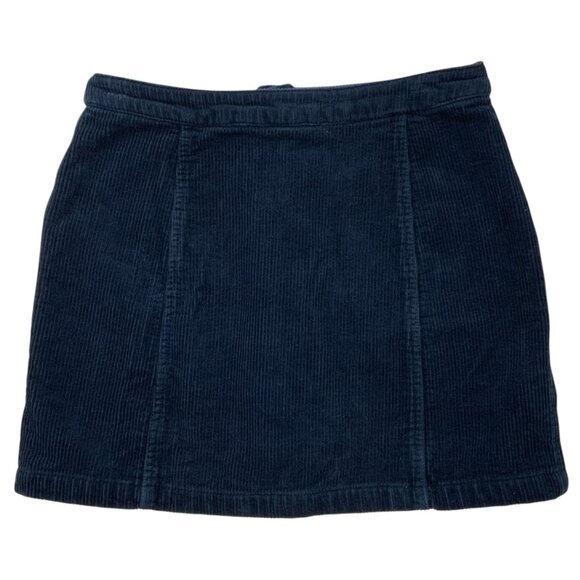 Marine Layer Maxine Corduroy Skirt 6 Blue Mini Button Front Heritage Fall Preppy - Picture 10 of 11